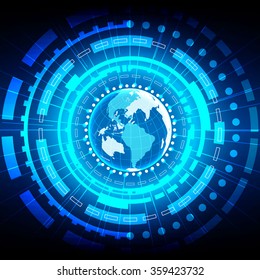 abstract Global technology background. illustration vector design