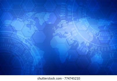Abstract global technology background. Vector illustration