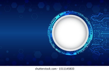 Abstract global technology concept. Digital internet communication on blue background. Connection structure. Hi-tech vector illustration eps 10.