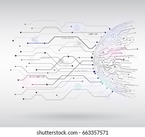 Abstract global technology concept. Digital internet communication. Connection structure. Hi-tech vector illustration eps 10.