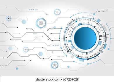 Abstract Global Technology Concept Digital Internet Stock Vector 