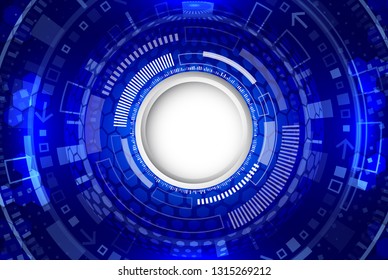 Abstract global technology concept. Internet connection with various hi-tech elments on the background. Network vector illustration.