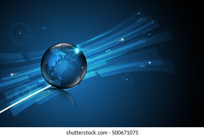 abstract global technology innovation concept movement pattern design background