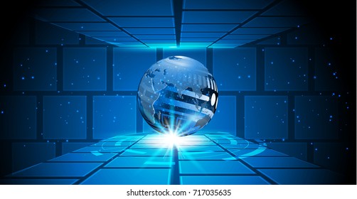 abstract global technology innovation concept business background.