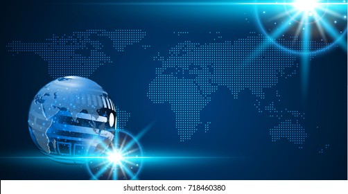 abstract global technology innovation concept business background.