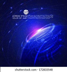 Abstract global technology network digital background, Vector illustration