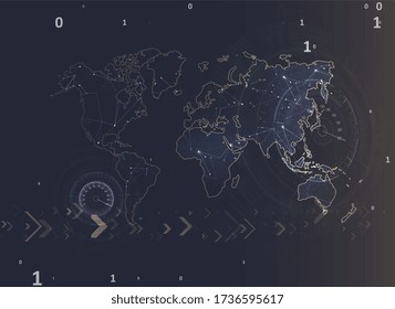 Abstract global traffic design communication. Global network graphic concept. Graphic concept for your design