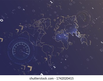 Abstract global traffic design communication. Global network graphic concept. Graphic concept for your design
