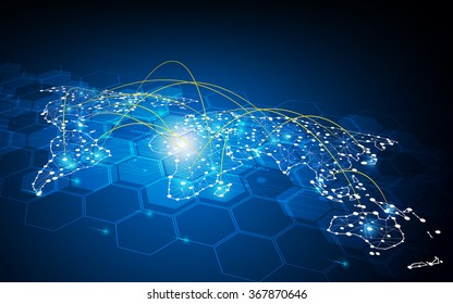 abstract global traffic design communication transport networking connection concept