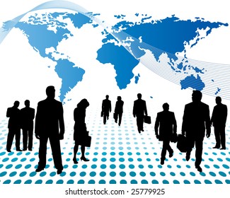 Abstract globe business theme for design use