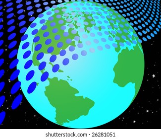 Abstract globe business theme for design use