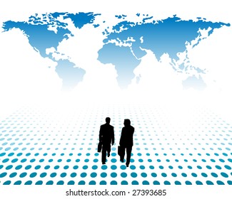 Abstract globe business theme for design use