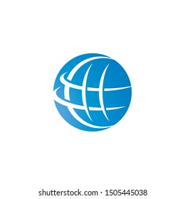 Abstract Globe Business vector logo template icon illustration design 