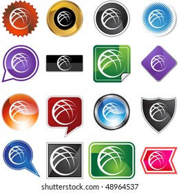 Resumen Botón Globe aislado en un fondo.