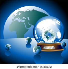 abstract globe concept