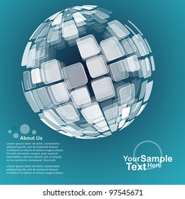 Abstract Globe Design Background, Vector