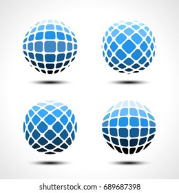 Abstract globe design icon. Vector illustration