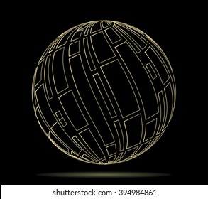 Abstract globe for design. Vector illustration.