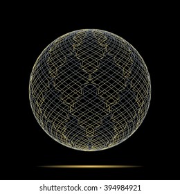 Abstract globe for design. Vector illustration.