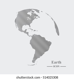  Abstract globe earth. Globe  icon. Vector illustration.