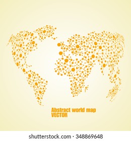 Abstract globe earth from molecule structure. Vector illustration. Eps 10