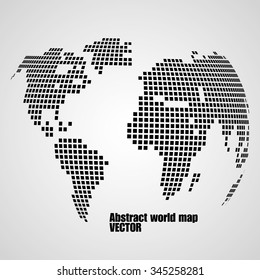Abstract globe earth from pixles. Vector illustration. Eps 10