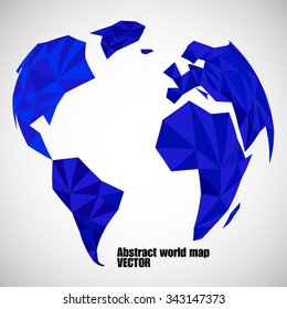 Abstract globe earth in polygonal style. Vector illustration. Eps 10
