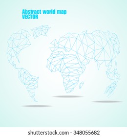 Abstract globe earth in polygonal style. Vector illustration. Eps 10