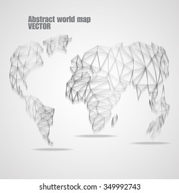 Abstract globe earth in polygonal style. Vector illustration. Eps 10