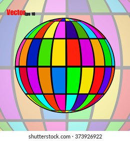Abstract globe earth. Vector illustration. Eps 10