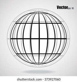 Abstract globe earth. Vector illustration. Eps 10