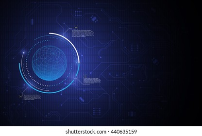 abstract globe futuristic technology innovation design background
