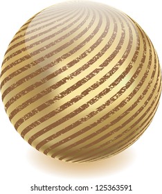 abstract globe with grunge stripes
