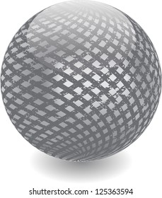 abstract globe with grunge stripes