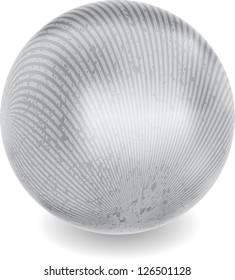 abstract globe with grunge stripes