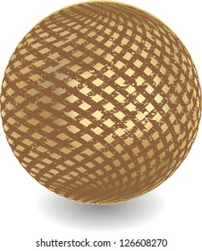 abstract globe with grunge stripes