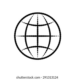 Abstract globe icon.