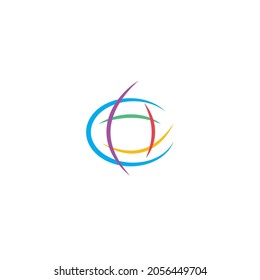 web de plantilla de diseño de vectores de iconos de globo globo abstracto