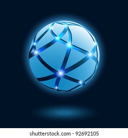 Abstract globe icon. Vector illustration.  EPS 10.