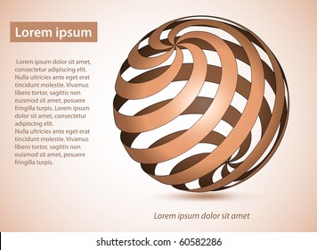 Abstract Globe Icon. Web page template.