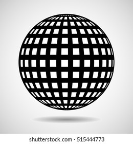 Abstract globe from lines, geometric shape, vector illustration eps 10