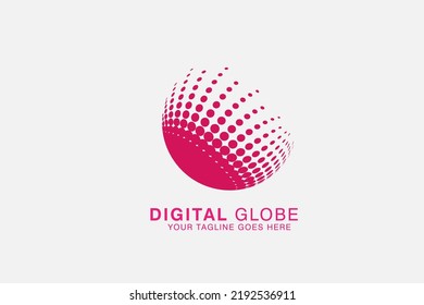 abstract globe logo design illustration usable for technology company