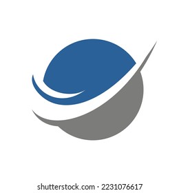 abstract globe logo icon template