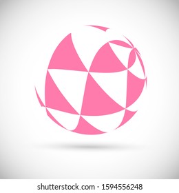 Abstract Globe Logo - Isolated On Gray - Vector Illustration. Abstract Globe Vector For Web Icon, Tech Logo And Element Design. 3D Icon For Earth, Global, Globe, Planet And World Logo