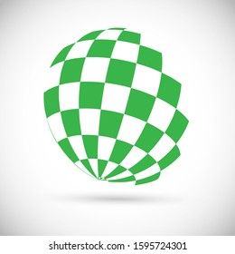 Abstract Globe Logo - Isolated On Gray - Vector Illustration. Abstract Globe Vector For Web Icon, Tech Logo And Element Design. 3D Icon For Earth, Global, Globe, Planet And World Logo