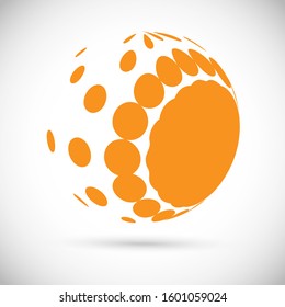 Abstract Globe Logo - Isolated On Gray - Vector Illustration.