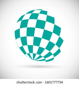 Abstract Globe Logo - Isolated On Gray - Vector Illustration. Abstract Globe Vector For Web Icon, Tech Logo And Element Design. 3D Icon For Earth, Global, Globe, Planet And World Logo