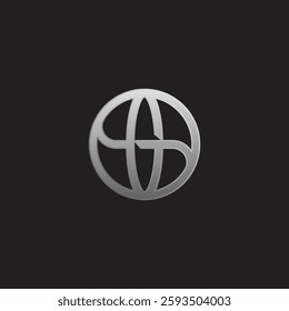Abstract globe logo with stylized "S" and "D" forming a unique symbol. Modern, geometric design. Versatile vector for global or tech brands.