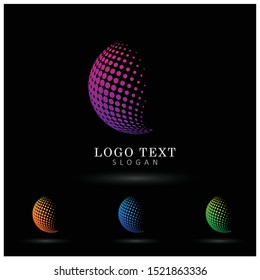 Abstract Globe Logo. Symbol & Icon Vector Template.