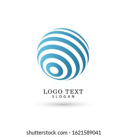 Abstract Globe Logo. Symbol & Icon Vector Template.